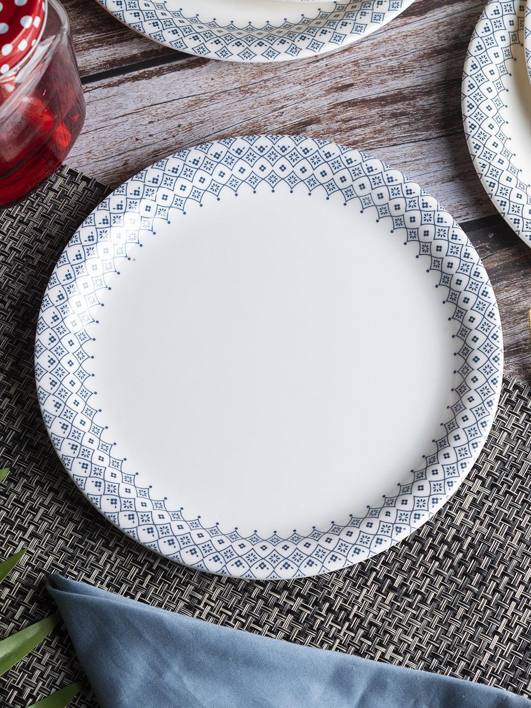 Melamine White Round Quarter Plate (Set of 6) - MARKET 99