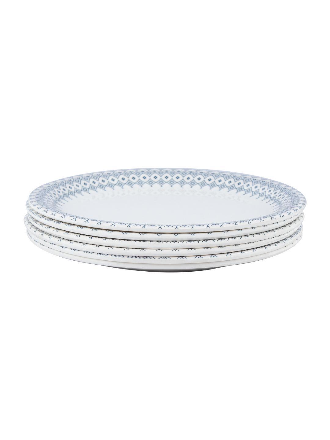 Melamine White Round Quarter Plate (Set of 6) - MARKET 99