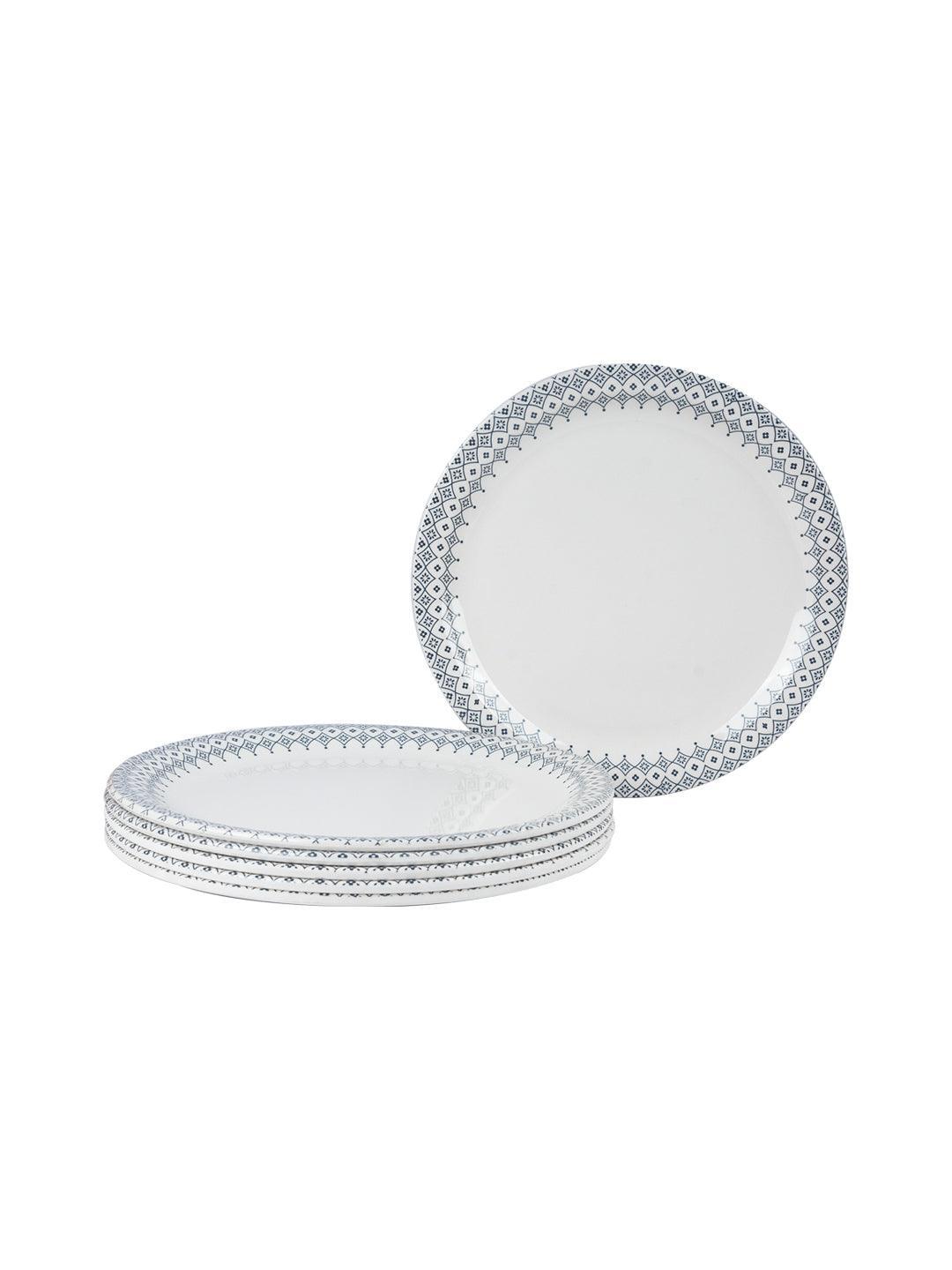 Melamine White Round Quarter Plate (Set of 6) - MARKET 99