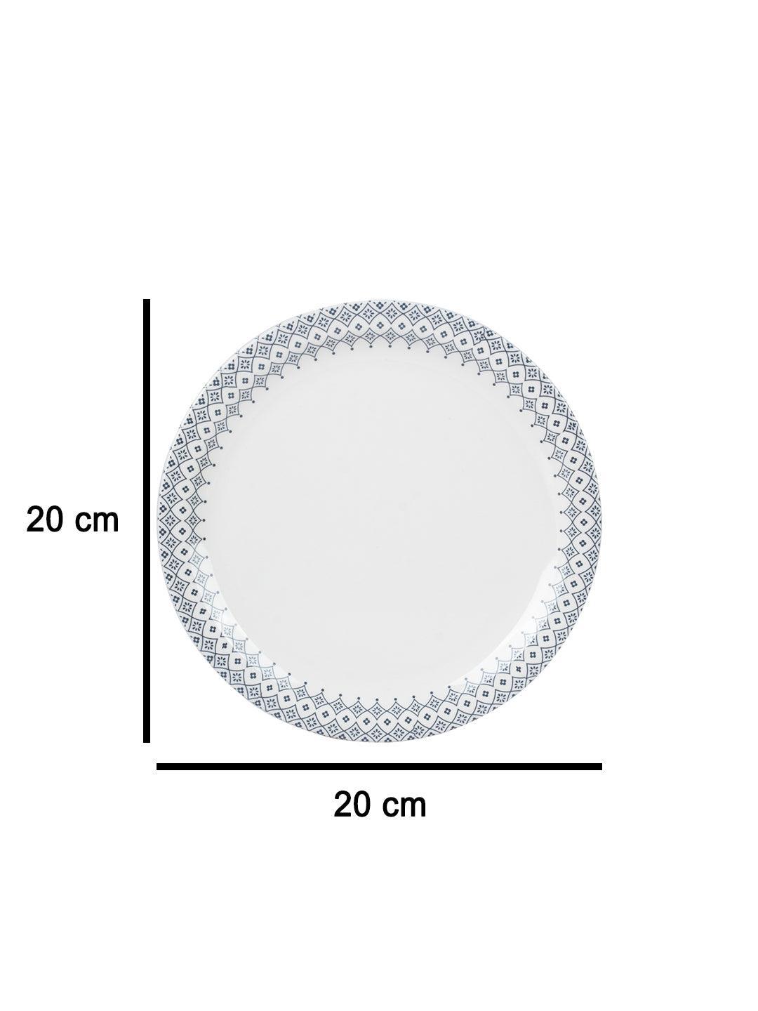 Melamine White Round Quarter Plate (Set of 6) - MARKET 99