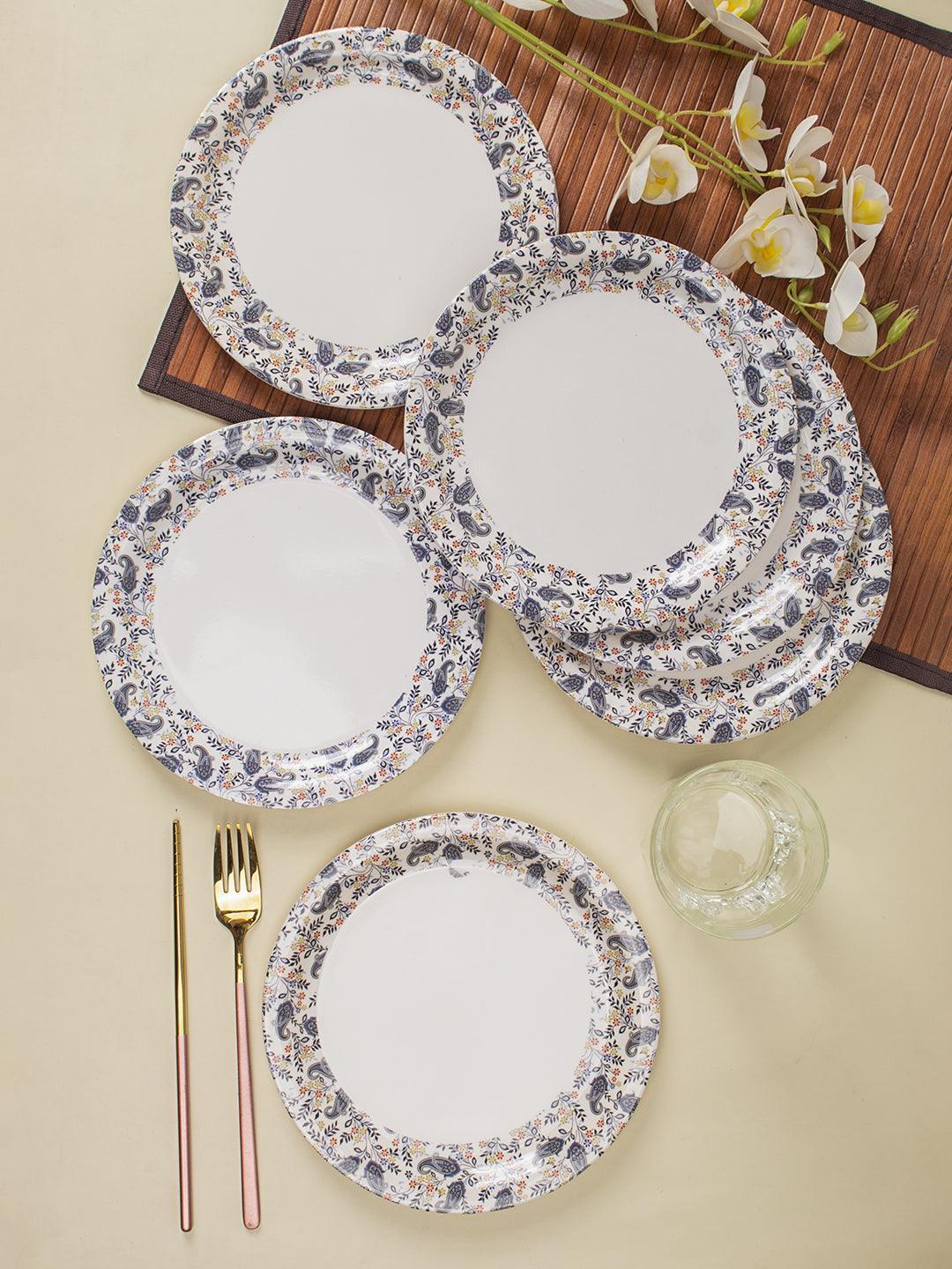 Melamine White Round Quarter Plate (Set of 6) - MARKET 99