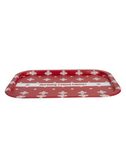 Merry Christmas & Snowflake Print - Serving Christmas Metal Tray - MARKET 99