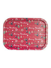 Merry Christmas Text Print - Metal Tray for Christmas - MARKET 99