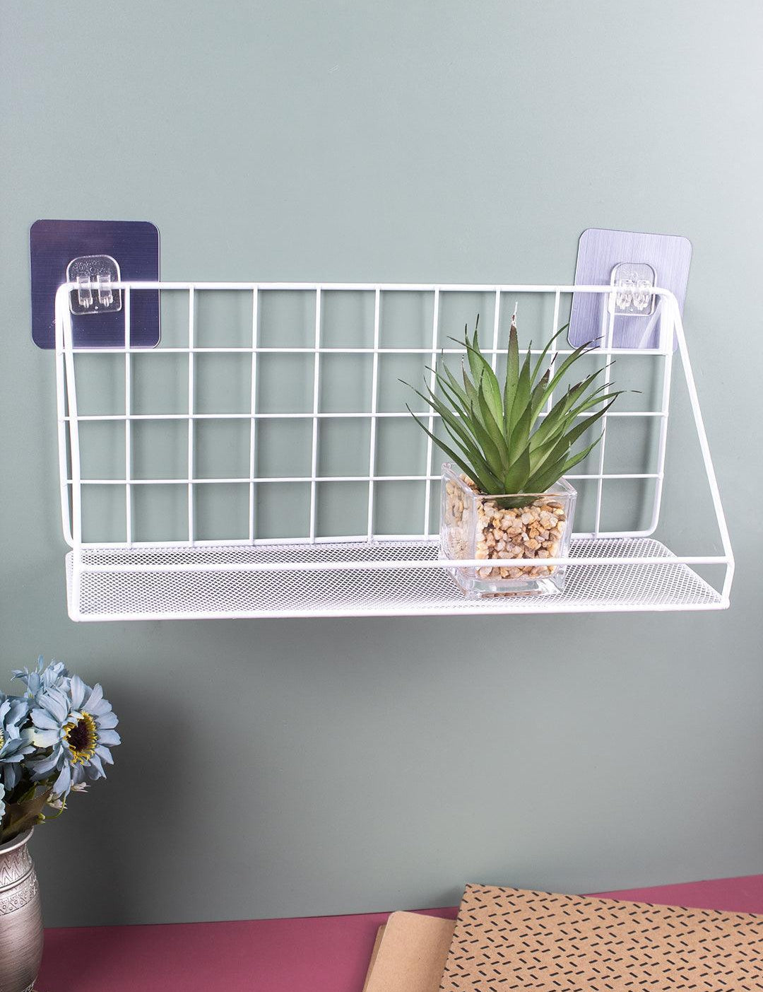 Metal 2-in-1 Wall Mounted Shelves Organizer - MARKET 99