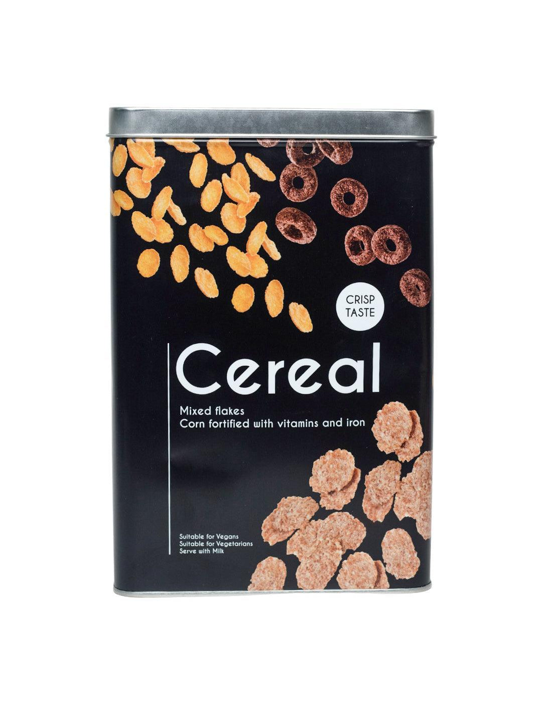 Metal Cereal Jar - Black, 3000Ml - MARKET 99