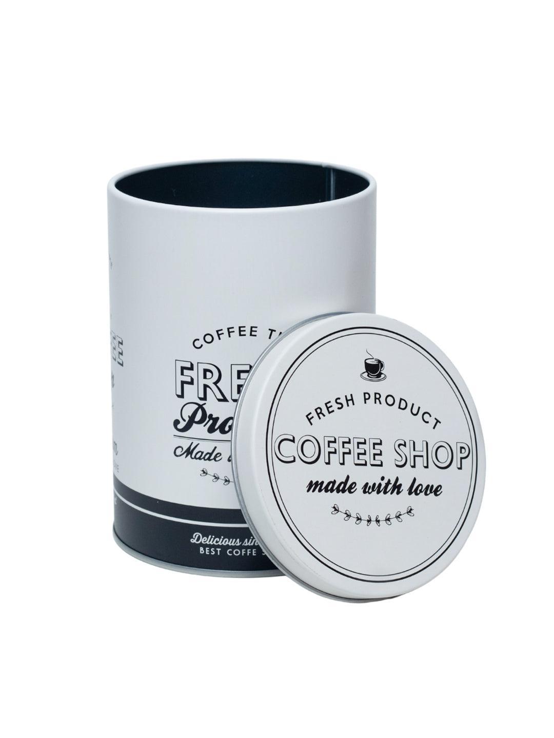 Metal Coffee Jar - Off White, 1000Ml - MARKET 99