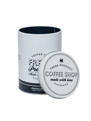 Metal Coffee Jar - Off White, 1000Ml - MARKET 99