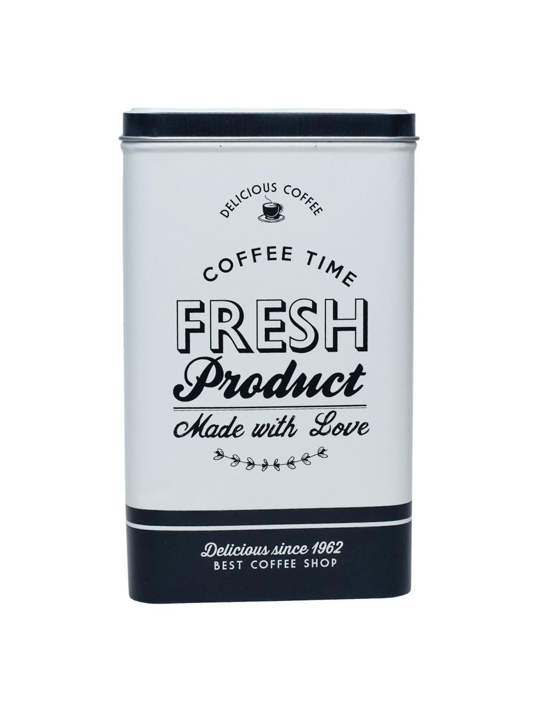 Metal Coffee Jar - Off White, 1700Ml - MARKET 99