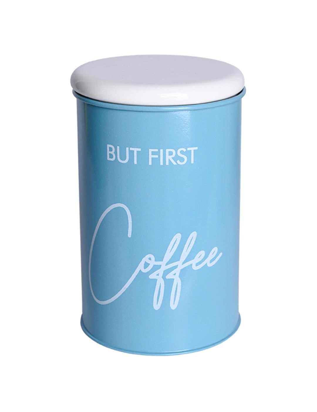 Metal Coffee Jar - Sky Blue, 900 Ml - MARKET 99