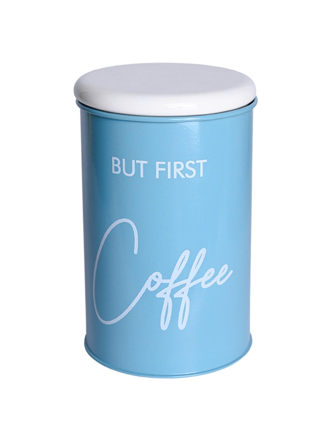 Metal Coffee Jar - Sky Blue, 900 Ml - MARKET 99