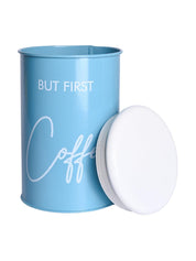 Metal Coffee Jar - Sky Blue, 900 Ml - MARKET 99