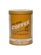 Metal Coffee Jar - Yellow, 1000Ml - MARKET 99