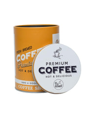 Metal Coffee Jar - Yellow, 1000Ml - MARKET 99