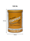 Metal Coffee Jar - Yellow, 1000Ml - MARKET 99