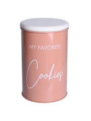 Metal Cookies Jar - Brown, 900 Ml - MARKET 99