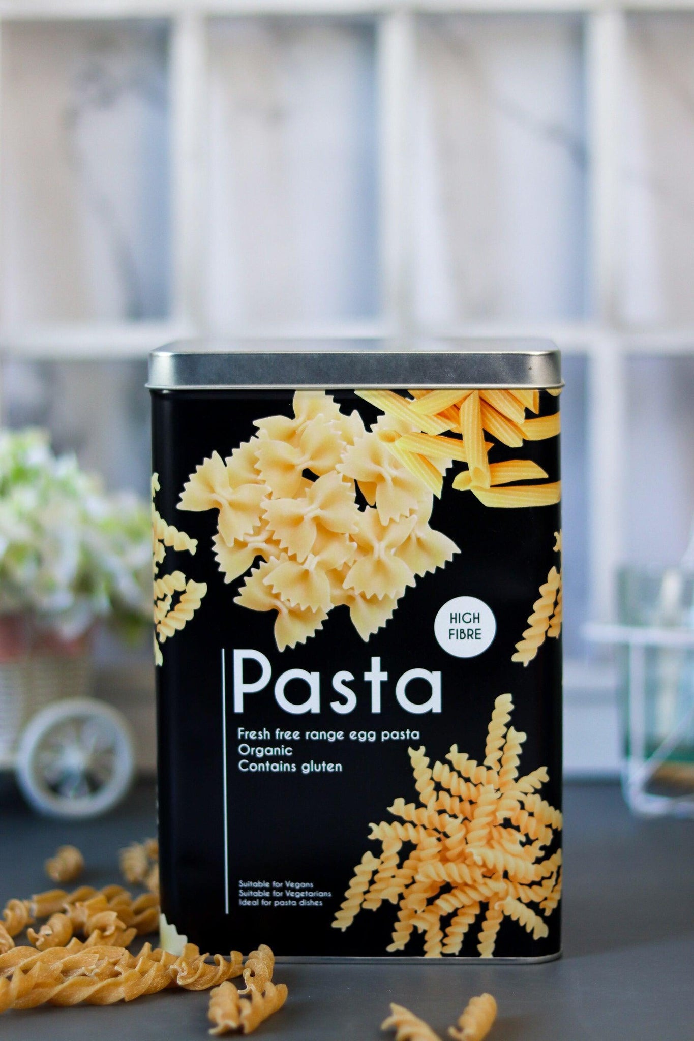 Metal Pasta Jar - Black, 3000Ml Metal Pasta Jar - Black, 3000Ml