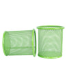 Metal Pen Holder, Mesh Design, Green, Mild Steel, Set of 2 - MARKET 99