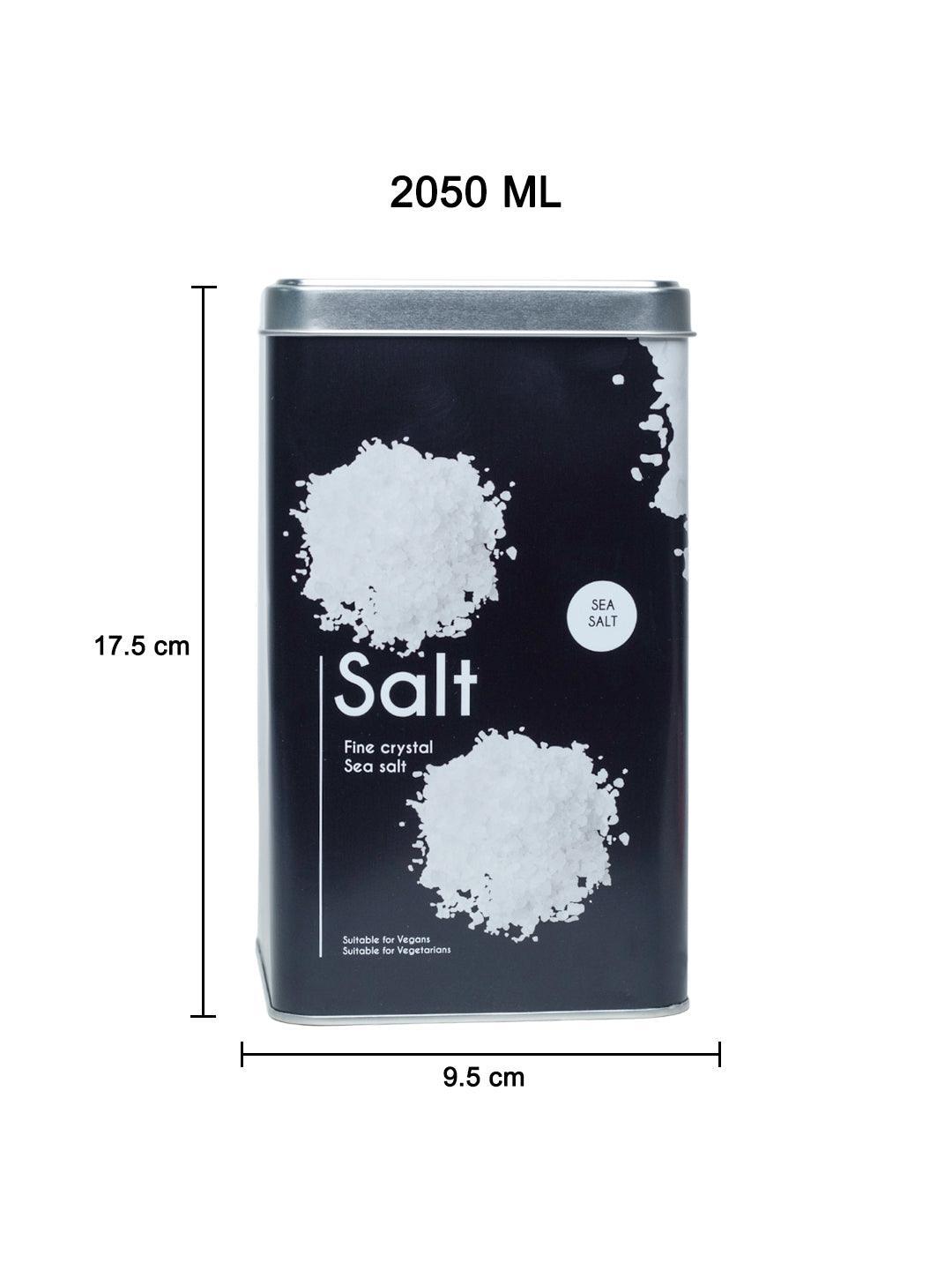 Metal Salt Jar - Black, 2050Ml - MARKET 99