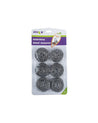 Metal Scrubbers, Silver, Stainless Steel, Set of 6 - MARKET 99