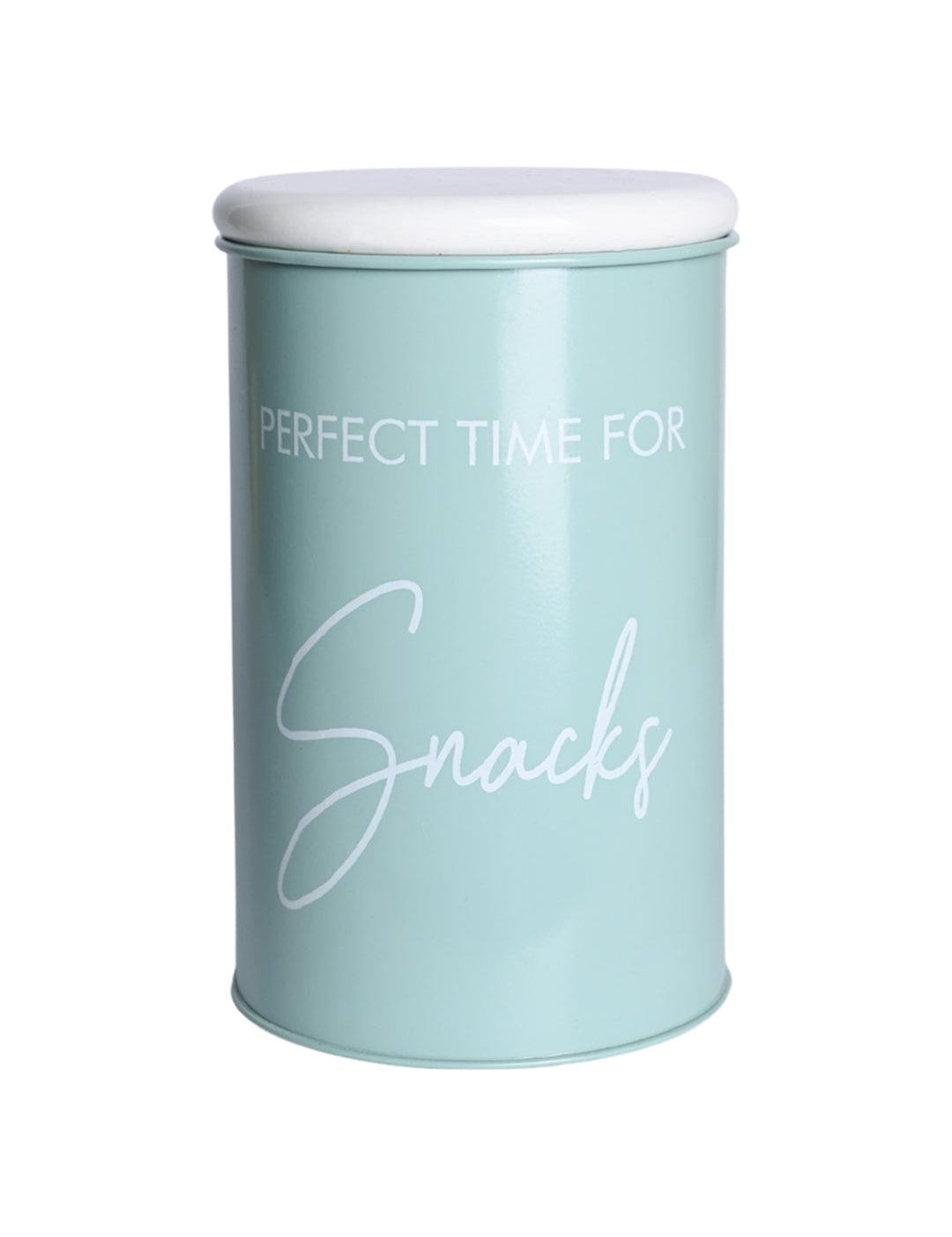 Metal Snacks Jar - Light Green, 900 Ml - MARKET 99