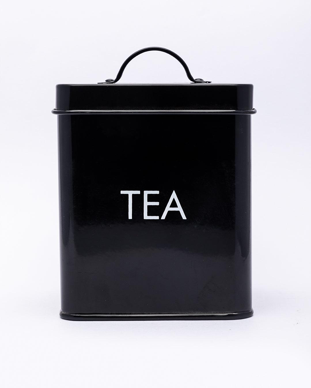 Metal Storage Jar, Tea Jar, Black, Iron, 1.7 Litre - MARKET 99