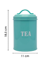 Metal Storage Jar, Tea Jar, Turquoise, Iron - MARKET 99