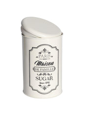 Metal Sugar Jar - Ivory & 900 Ml - MARKET 99