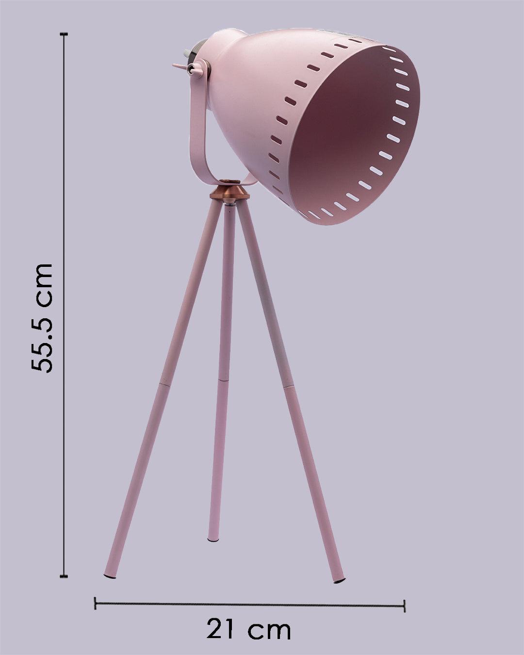Metal Table Lamp, Stunning Lighting, Study Lamp, Pink, Iron - MARKET 99