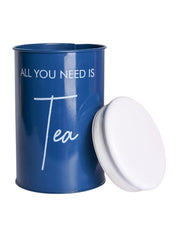 Metal Tea Jar - Blue, 900 Ml - MARKET 99