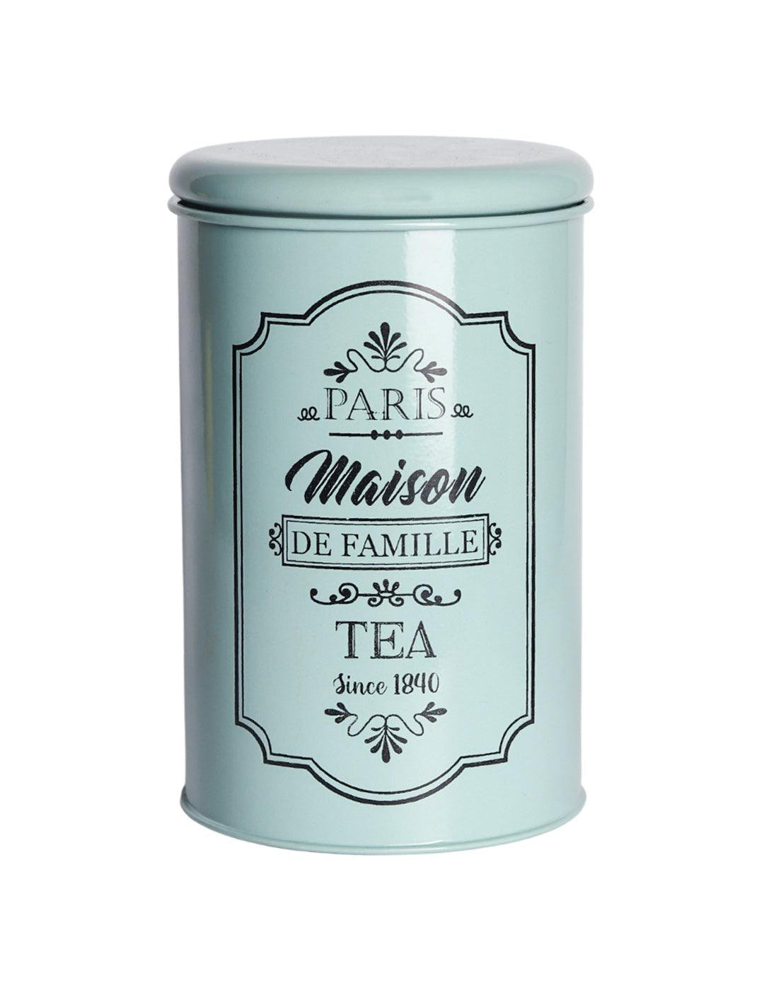 Metal Tea Jar - Green, 900 Ml - MARKET 99