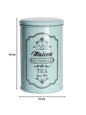 Metal Tea Jar - Green, 900 Ml - MARKET 99