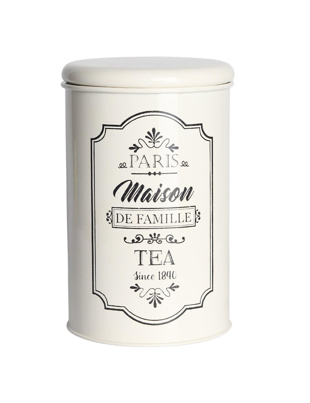 Metal Tea Jar - Ivory & 900 Ml - MARKET 99