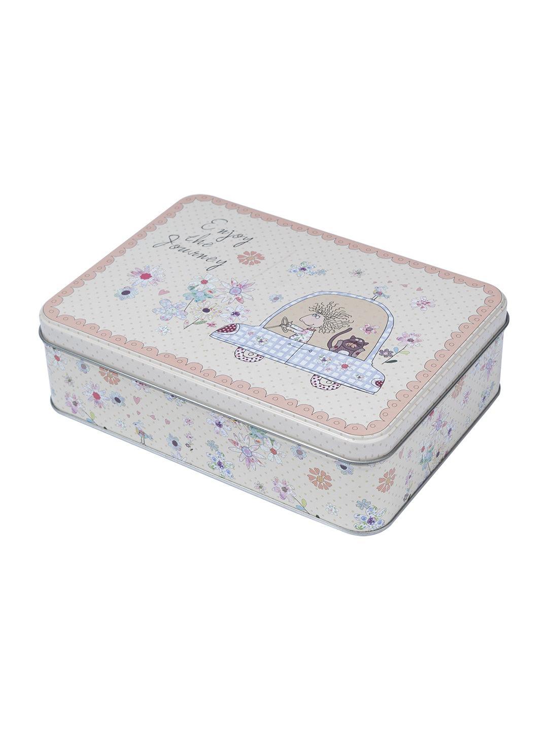 Metal Tin Storage Organiser Box - MARKET 99
