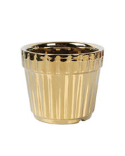 Metallic Style Table Planter, Golden, Ceramic - MARKET 99