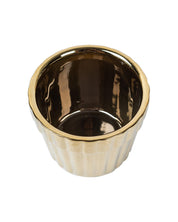 Metallic Style Table Planter, Golden, Ceramic - MARKET 99