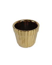 Metallic Style Table Planter, Golden, Ceramic - MARKET 99