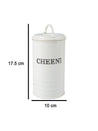 Mild Steel White Cylindrical Chini Jar (1200ML) - MARKET 99