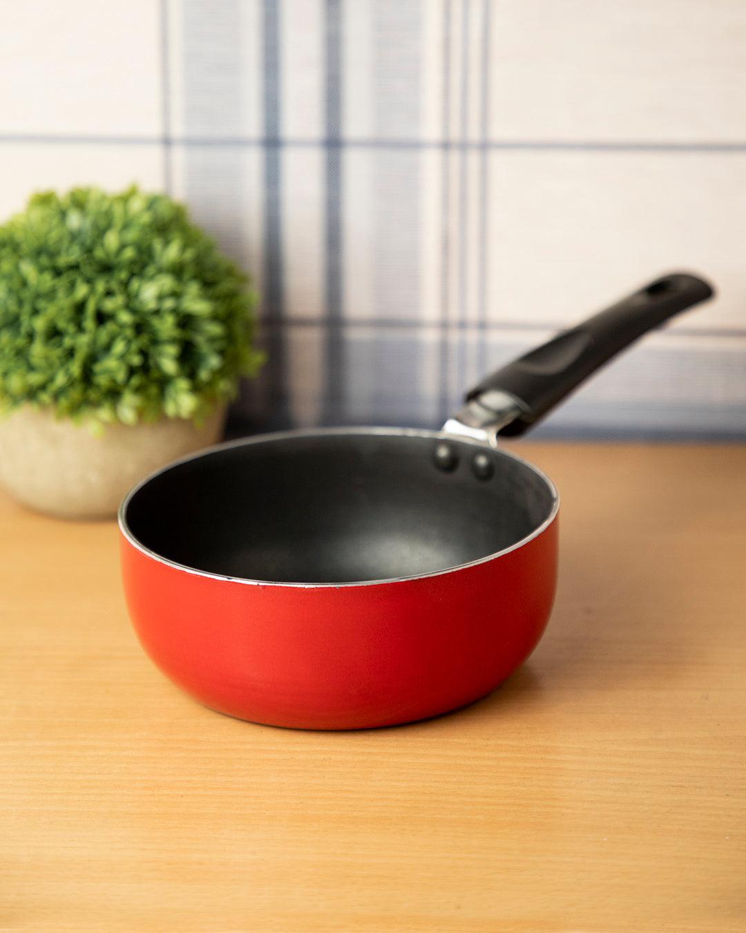 Mini Nonstick Saucepan, Red, Aluminium, 600 mL - MARKET 99