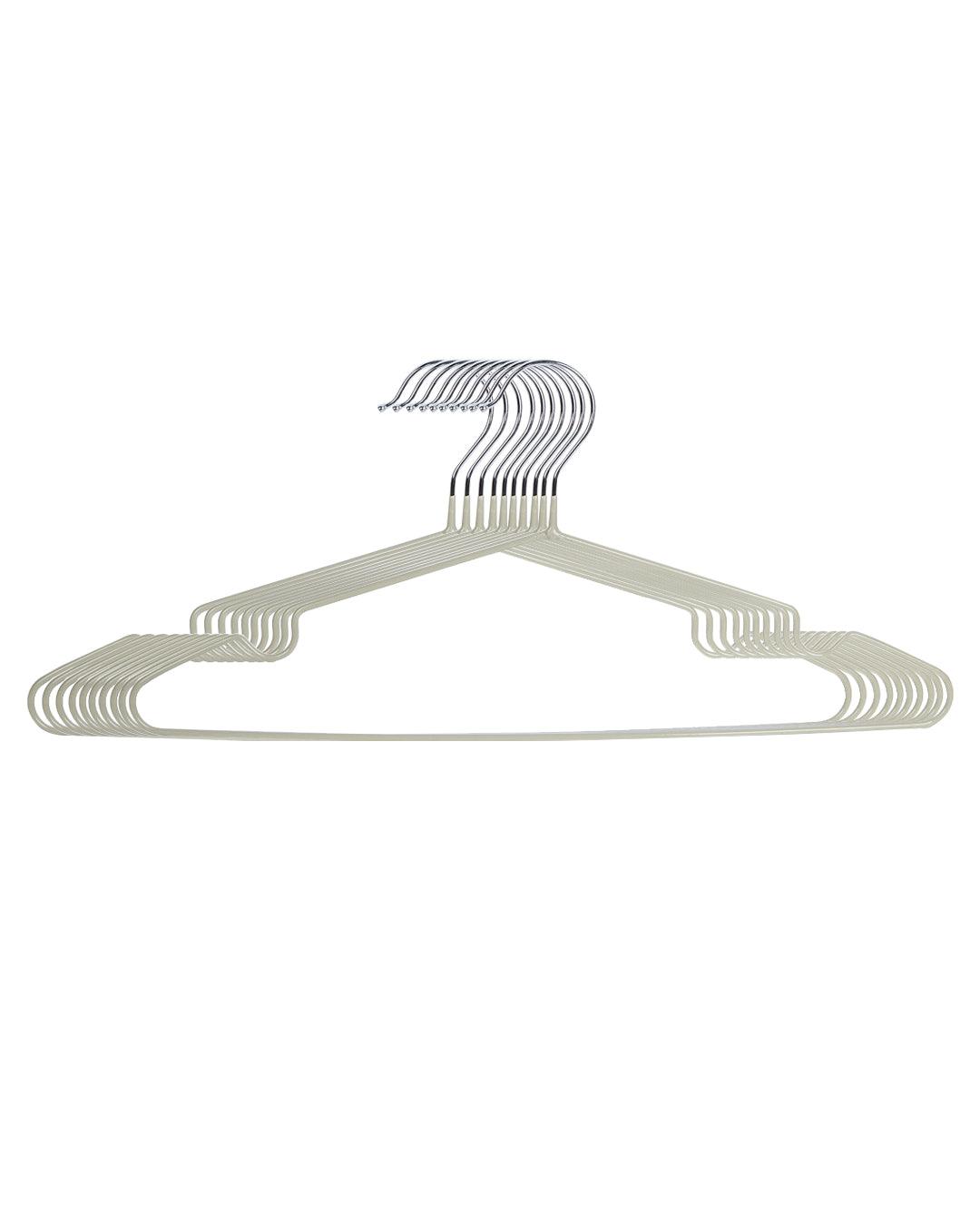 Modern Cloth Hanger, Dark Olive Green, Iron, Set of 10 - MARKET 99