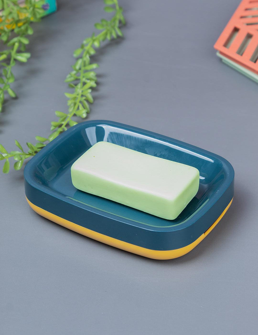 Modern Self Draining Soap Dish Holder - Blue
