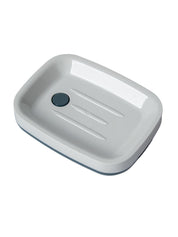 Modern Self Draining Soap Dish Holder - White