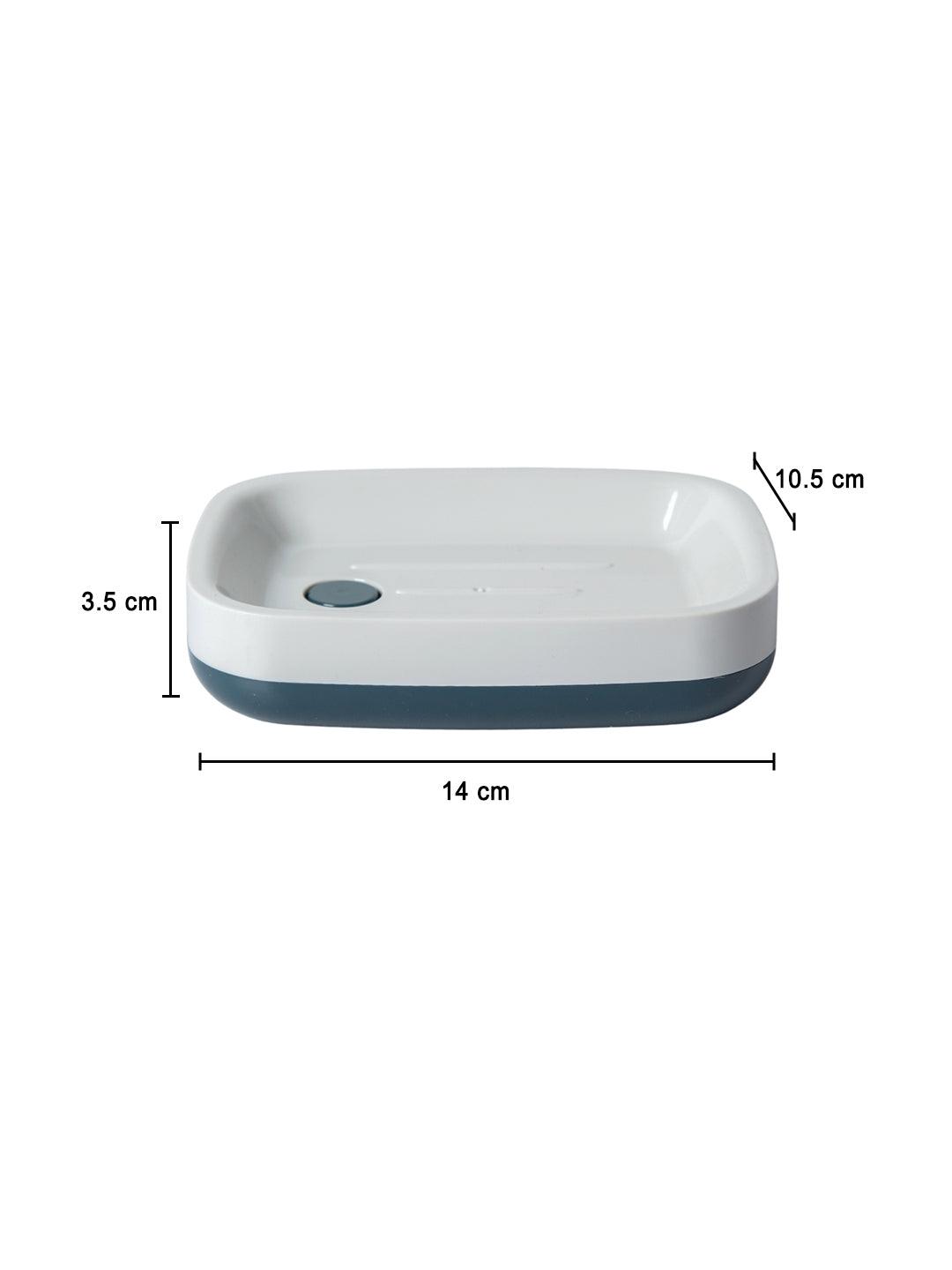 Modern Self Draining Soap Dish Holder - White