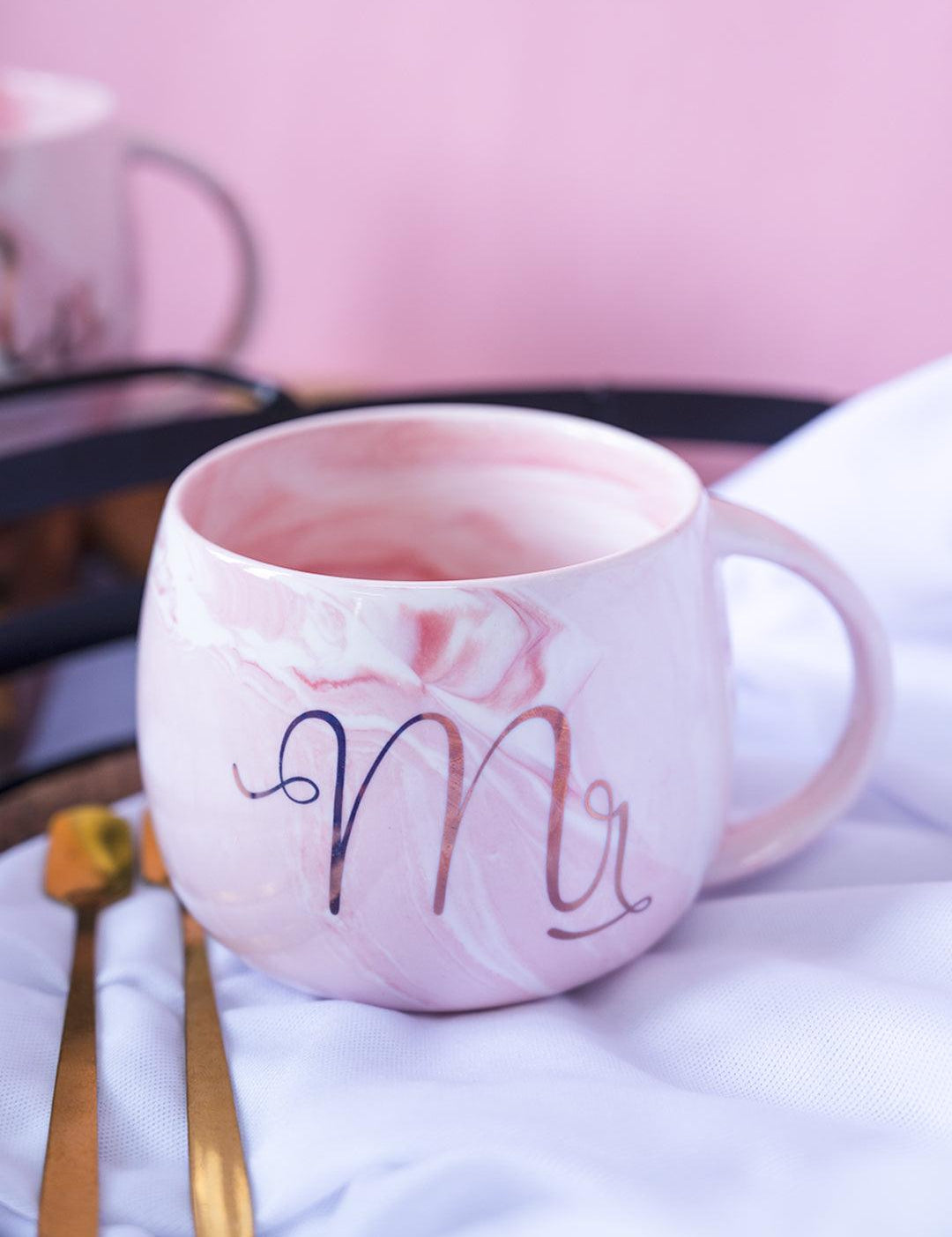 Mr. Royal Marble Mug - 350mL, Pink - MARKET 99