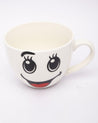 Mug, Emoji Print, for Tea & Coffee, White, Ceramic, 450 mL (Product Images) Issue - MARKET 99