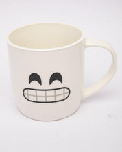 Mug, Emoji Print, for Tea & Coffee, White, Ceramic - MARKET 99