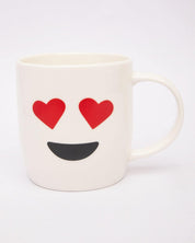 Mug, Emoji Print, for Tea & Coffee, White, Ceramic - MARKET 99