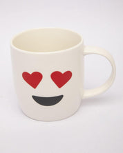 Mug, Emoji Print, for Tea & Coffee, White, Ceramic - MARKET 99