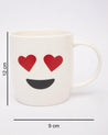 Mug, Emoji Print, for Tea & Coffee, White, Ceramic - MARKET 99