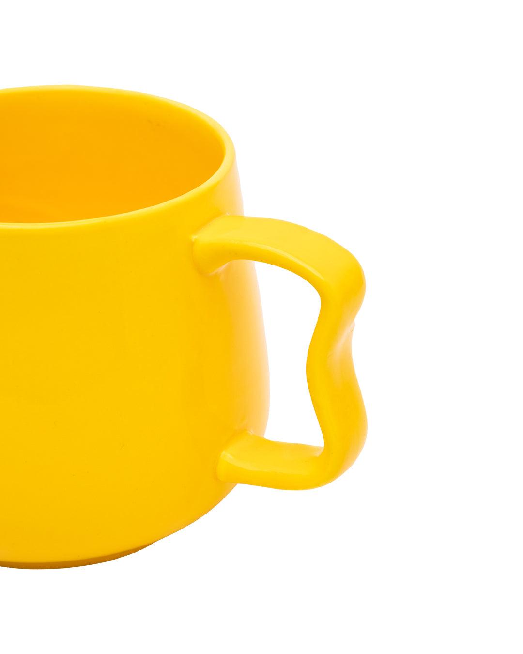 Mug, Emoji Print, Yellow, Plastic, 500 mL - MARKET 99