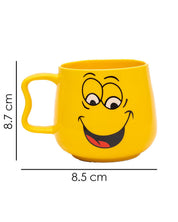 Mug, Emoji Print, Yellow, Plastic, 500 mL - MARKET 99